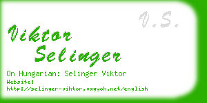 viktor selinger business card